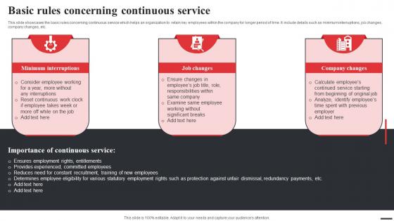Basic Rules Concerning Continuous Service