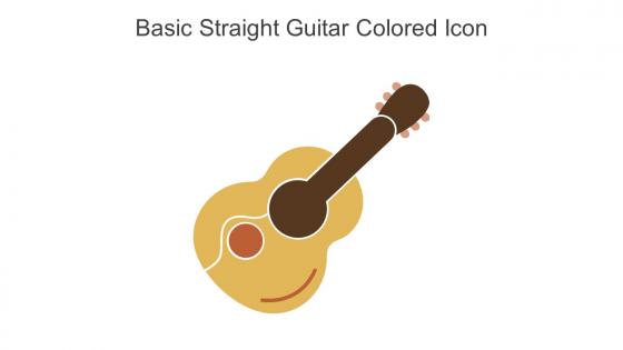 Basic Straight Guitar Colored Icon In Powerpoint Pptx Png And Editable Eps Format