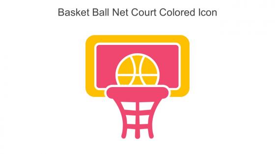 Basket Ball Net Court Colored Icon In Powerpoint Pptx Png And Editable Eps Format