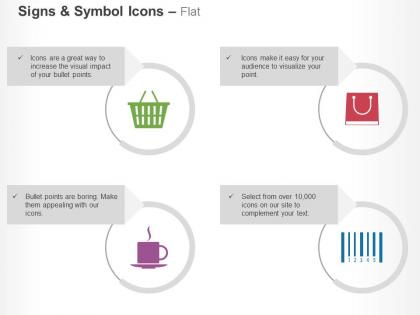 Basket purchase break bar code ppt icons graphics