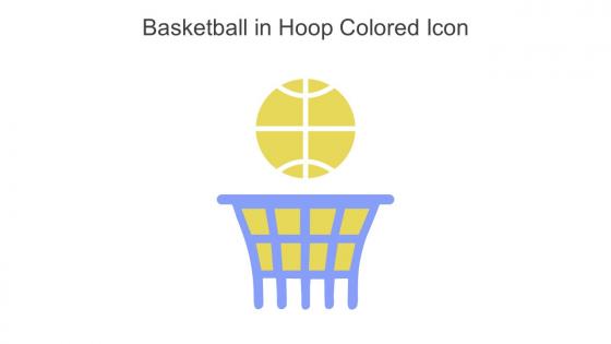 Basketball In Hoop Colored Icon In Powerpoint Pptx Png And Editable Eps Format