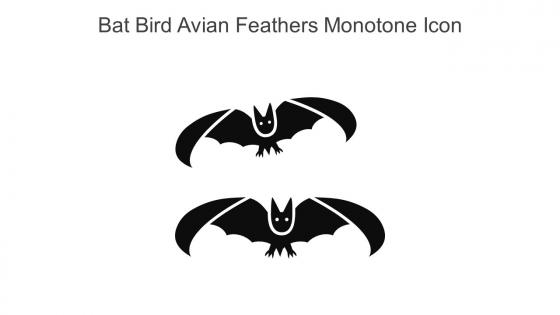 Bat Bird Avian Feathers Monotone Icon In Powerpoint Pptx Png And Editable Eps Format
