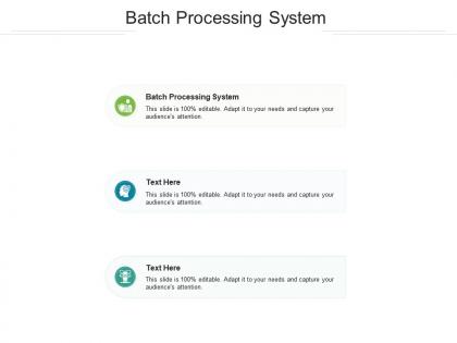 Batch processing system ppt powerpoint presentation infographic template deck cpb