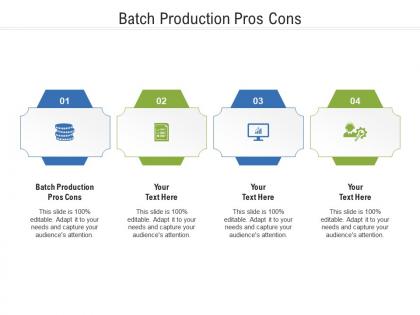 Batch production pros cons ppt powerpoint presentation summary graphics template cpb