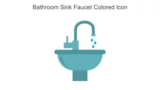 Bathroom Sink Faucet Colored Icon In Powerpoint Pptx Png And Editable Eps Format