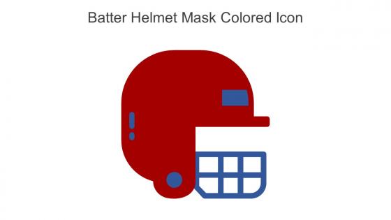 Batter Helmet Mask Colored Icon In Powerpoint Pptx Png And Editable Eps Format