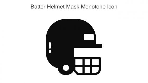 Batter Helmet Mask Monotone Icon In Powerpoint Pptx Png And Editable Eps Format
