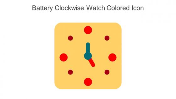 Battery Clockwise Watch Colored Icon In Powerpoint Pptx Png And Editable Eps Format