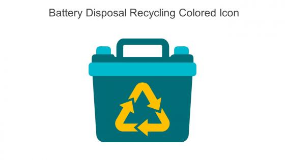Battery Disposal Recycling Colored Icon In Powerpoint Pptx Png And Editable Eps Format