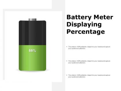 Battery meter displaying percentage