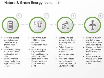 Battery power grid elevator crane windmill ppt icons graphics