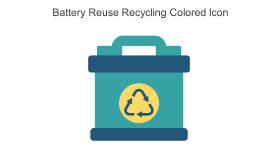 Battery Reuse Recycling Colored Icon In Powerpoint Pptx Png And Editable Eps Format