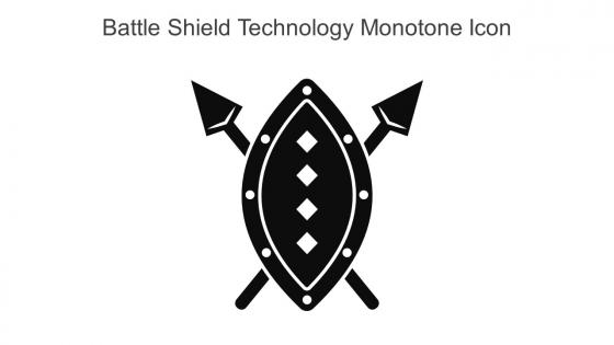 Battle Shield Technology Monotone Icon In Powerpoint Pptx Png And Editable Eps Format