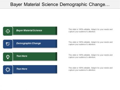 Bayer material science demographic change access health care
