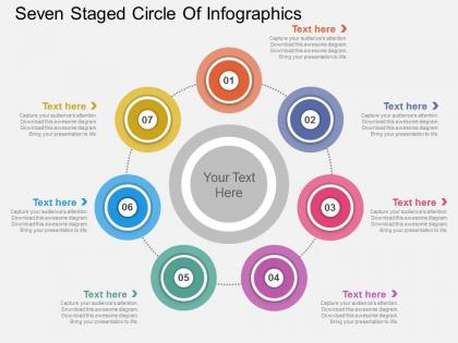 Bb seven staged circle of infographics flat powerpoint design