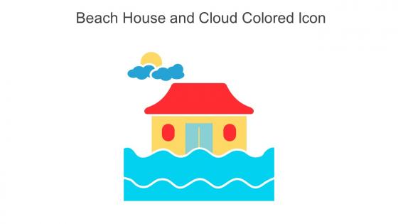Beach House And Cloud Colored Icon In Powerpoint Pptx Png And Editable Eps Format