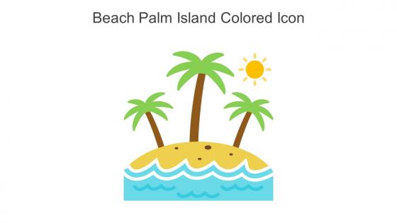 Beach Palm Island Colored Icon In Powerpoint Pptx Png And Editable Eps Format
