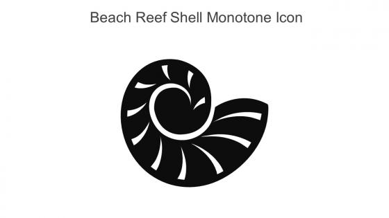 Beach Reef Shell Monotone Icon In Powerpoint Pptx Png And Editable Eps Format