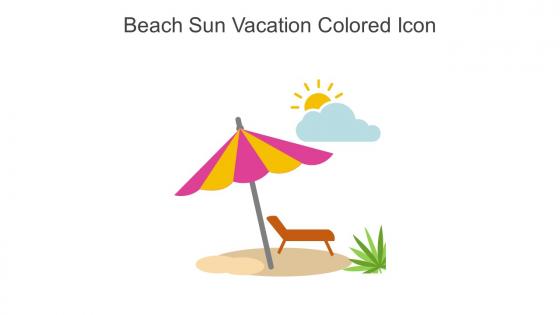 Beach Sun Vacation Colored Icon In Powerpoint Pptx Png And Editable Eps Format