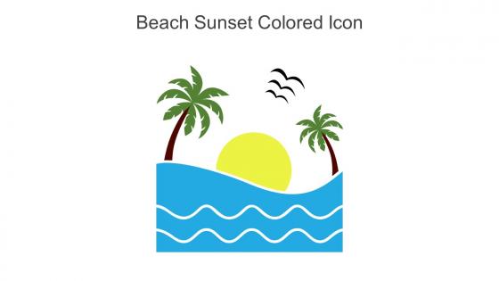 Beach Sunset Colored Icon In Powerpoint Pptx Png And Editable Eps Format