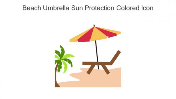 Beach Umbrella Sun Protection Colored Icon In Powerpoint Pptx Png And Editable Eps Format