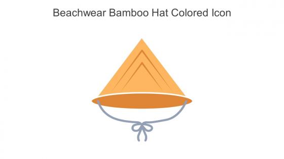 Beachwear Bamboo Hat Colored Icon In Powerpoint Pptx Png And Editable Eps Format