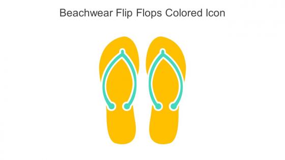 Beachwear Flip Flops Colored Icon In Powerpoint Pptx Png And Editable Eps Format