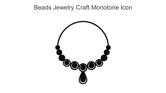 Beads Jewelry Craft Monotone Icon In Powerpoint Pptx Png And Editable Eps Format