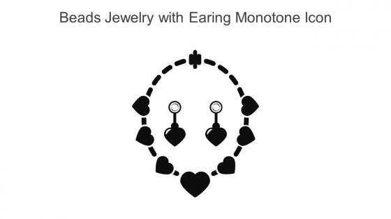 Beads Jewelry With Earing Monotone Icon In Powerpoint Pptx Png And Editable Eps Format