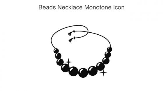 Beads Necklace Monotone Icon In Powerpoint Pptx Png And Editable Eps Format