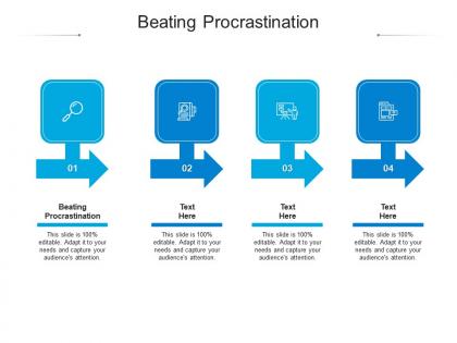 Beating procrastination ppt powerpoint presentation inspiration infographics cpb