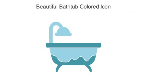 Beautiful Bathtub Colored Icon In Powerpoint Pptx Png And Editable Eps Format