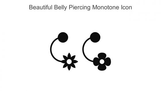 Beautiful Belly Piercing Monotone Icon In Powerpoint Pptx Png And Editable Eps Format
