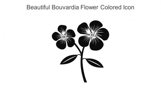Beautiful Bouvardia Flower Monotone Icon In Powerpoint Pptx Png And Editable Eps Format