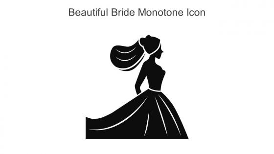 Beautiful Bride Monotone Icon In Powerpoint Pptx Png And Editable Eps Format