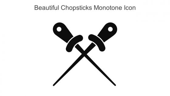 Beautiful Chopsticks Monotone Icon In Powerpoint Pptx Png And Editable Eps Format