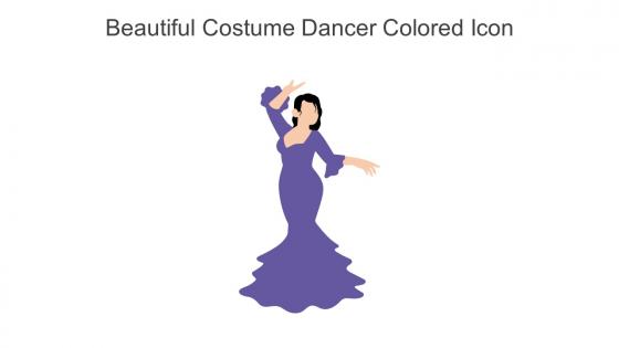 Beautiful Costume Dancer Colored Icon In Powerpoint Pptx Png And Editable Eps Format