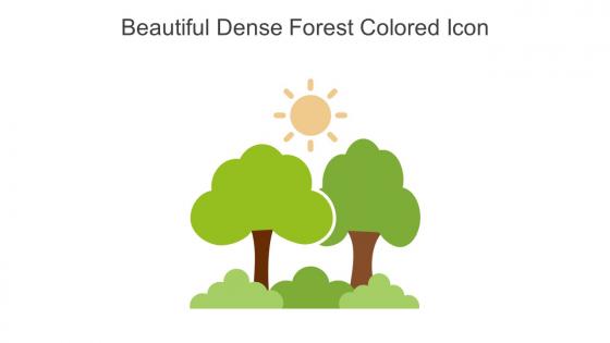 Beautiful Dense Forest Colored Icon In Powerpoint Pptx Png And Editable Eps Format