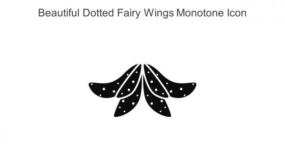 Beautiful Dotted Fairy Wings Monotone Icon In Powerpoint Pptx Png And Editable Eps Format