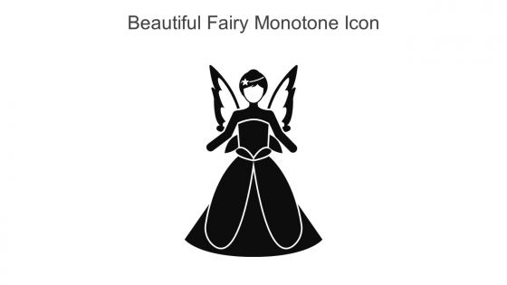 Beautiful Fairy Monotone Icon In Powerpoint Pptx Png And Editable Eps Format