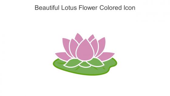 Beautiful Lotus Flower Colored Icon In Powerpoint Pptx Png And Editable Eps Format