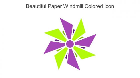 Beautiful Paper Windmill Colored Icon In Powerpoint Pptx Png And Editable Eps Format