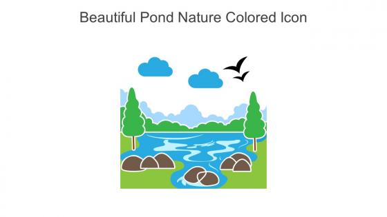 Beautiful Pond Nature Colored Icon In Powerpoint Pptx Png And Editable Eps Format