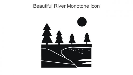 Beautiful River Monotone Icon In Powerpoint Pptx Png And Editable Eps Format