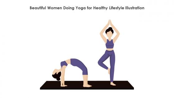 Beautiful Women Doing Yoga For Healthy Lifestyle Illustration