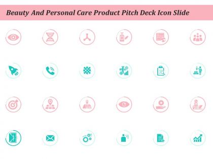 Beauty and personal care product pitch deck icon slide