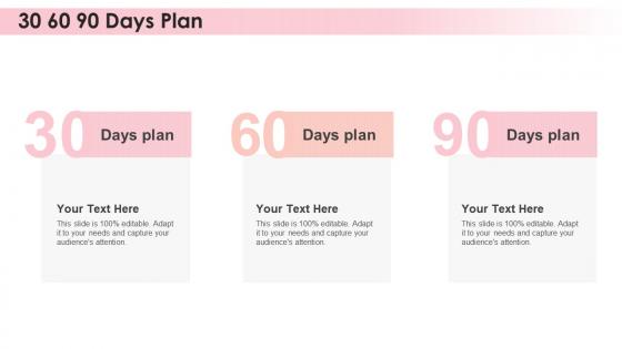 Beauty brand 30 60 90 days plan ppt slides example file