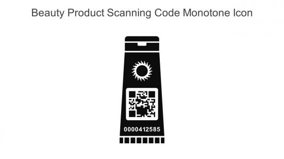 Beauty Product Scanning Code Monotone Icon In Powerpoint Pptx Png And Editable Eps Format