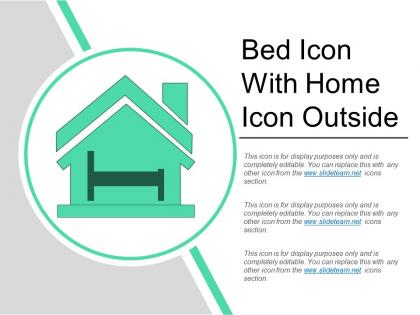 Bed icon with home icon outside