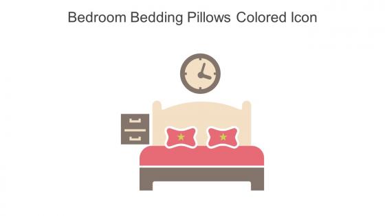 Bedroom Bedding Pillows Colored Icon In Powerpoint Pptx Png And Editable Eps Format